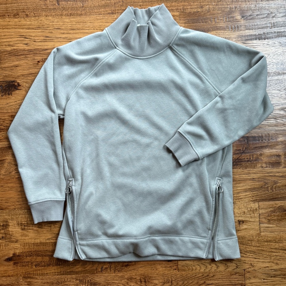Athleta cozy karma side zip crewneck